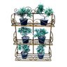 jardineira suporte floreira ferro dourado jardim vertical 3 andares vasos de plantas - 1