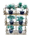 Ver imagem 1 de jardineira suporte floreira ferro dourado jardim vertical 3 andares vasos de plantas