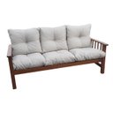 Ver imagem 5 de Sofá Cancún 3 Lugares de Madeira Banco Super Resistente Estofado Creme