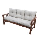 Ver imagem 7 de Sofá Cancún 3 Lugares de Madeira Banco Super Resistente Estofado Creme