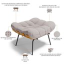 Ver imagem 4 de Kit 2 Puff\'s Decorativos Sala de Estar Costela L02 Linho Bege