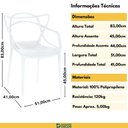 Ver imagem 3 de Kit 4 Cadeiras de Jantar Allegra Prática Empilhável - Branco