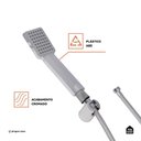 Ver imagem 6 de Kit Chuveiro Quadrado de Parede Tucuruí com Desviador Mundaú e Ducha Manual Jaci Pingoo.casa -