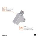 Ver imagem 5 de Kit Chuveiro Quadrado de Parede Tucuruí com Desviador Mundaú e Ducha Manual Jaci Pingoo.casa -