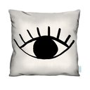 Ver imagem 1 de Capa de Almofada Decorativa Olho 100% Algodão para Sofá - 45x45cm