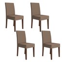 Ver imagem 1 de Kit 4 Cadeiras de Jantar Josi MDF Suede Amêndoa Pallazio