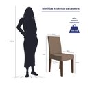 Ver imagem 4 de Kit 4 Cadeiras de Jantar Josi MDF Suede Amêndoa Pallazio