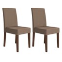 Ver imagem 3 de Kit 4 Cadeiras de Jantar Josi MDF Suede Amêndoa Pallazio