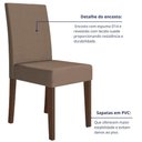 Ver imagem 6 de Kit 4 Cadeiras de Jantar Josi MDF Suede Amêndoa Pallazio