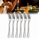 Ver imagem 4 de Kit 6 Garfos Aço Inox Talher Mesa Cozinha Buffet Restaurante