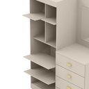 Ver imagem 5 de Cômoda Roupeiro Cristal 2 Portas 4 Gavetas Fendi Multiuso com 7 Nichos