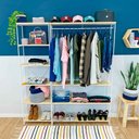 Ver imagem 1 de Armário Arara Closet Completo Modular Ample Natural e Branco