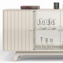 Ver imagem 6 de Sala de Jantar com Cristaleira Charmosa e Buffet Encanto Creme - PR Móveis
