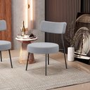 Ver imagem 7 de Kit 02 Poltronas Decorativas para Sala de Estar Base Fixa Londres L02 Bouclê Cinza - Lyam