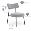 Ver mais imagens de Kit 02 Poltronas Decorativas para Sala de Estar Base Fixa Londres L02 Bouclê Cinza - Lyam