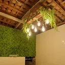 Ver imagem 6 de Luminária Lustre Rústico Madeira 7 Pendentes Corrente E27 Bivolt para Sala Varanda