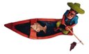 Ver imagem 3 de Boneco de Barro Pescador Barco Peixe Mar Praia
