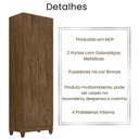 Ver imagem 2 de Armário Multiuso New Íris 2 Portas Castanho Wood Moval