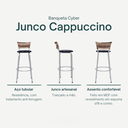 Ver imagem 3 de Kit 6 Banqueta Bistro para Cozinha Junco Cappuccino Àrea Gourmet Balcão Bancada bares Churrasqueira