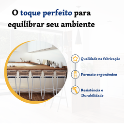 Kit 6 Banqueta Bistro para Cozinha Junco Cappuccino Àrea Gourmet Balcão Bancada bares Churrasqueira - 3