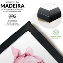 Ver imagem 3 de Kit 3 Quadros Decorativo de Moldura Preta 43x63cm Feminino Surreal Floral Quarto Abstrato - Hugart
