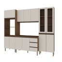 Ver imagem 1 de Cozinha Modulada Conecta com Paneleiro Armário Forno Micro 4 Peças Off White Genialflex