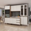 Ver imagem 3 de Cozinha Modulada Conecta com Paneleiro Armário Forno Micro 4 Peças Off White Genialflex