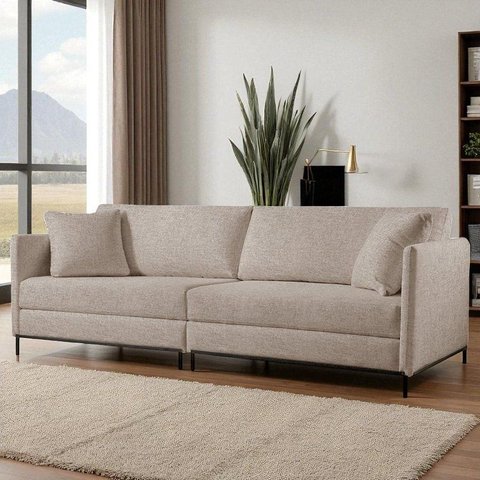 Sofá Fixo Ravi 3 Lugares Luxo 1,90m Castellar Móbile