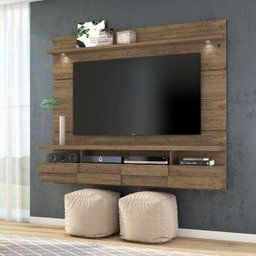 Bancada Suspensa Home Painel Lana 180cm para TV até 60 Polegadas Luminária LED Porta Basculante Rij - 2