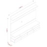 Bancada Suspensa Home Painel Lana 180cm para TV até 60 Polegadas Luminária LED Porta Basculante Rij - 3