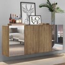 Ver imagem 7 de Aparador Buffet 4 Portas Com Espelho Suspenso Vegas V3595 Rustic Rustic