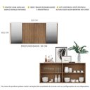 Ver imagem 6 de Aparador Buffet 4 Portas Com Espelho Suspenso Vegas V3595 Rustic Rustic