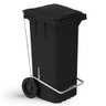 Lixeira Retangular 120L Com Pedal, Tampa e Rodas - Cor Preta Mod. 324A PT Bolivar Plástico Preto - 1