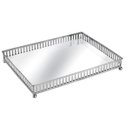 Ver imagem 1 de Bandeja Decorativa em Ferro com Espelho 26,5cmx19cm Mart Collection