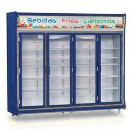 Refrigerador/Expositor "TOP" Vertical Gemini GEVT 4 Portas Gelopar 220V - Azul - 1