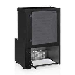 Vitrine Estufa MEQA-075R PR Preta Linha Aurora Gelopar Vidro Reto 0.75m 220V - 2