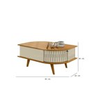 Ver imagem 5 de Painel para Tv Aura com Mesa de Centro Indianápolis Cumaru Opala - Madetec