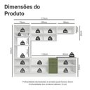 Ver imagem 3 de Armário de Cozinha Completa 270 Cm Vik Madesa