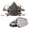 Ver imagem 1 de Mascara Facial 6200 + PAR Filtros 6001 P/ Vapores Orgânicos 3M