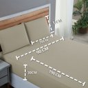 Ver imagem 4 de Lençol Cama Box Solteiro 200 Fios 2 Peças Conjunto 100% Algodão:avela
