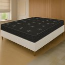 Ver imagem 2 de Cama Box Branca + Colchão Viúva Salta Liso Espuma D23 128x188x54cm
