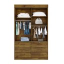 Ver imagem 3 de Guarda-Roupa Vision 2 Portas 6 Gavetas Benetil - Rovere (Benetil)