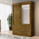 Ver imagem 1 de Guarda-Roupa Vision 2 Portas 6 Gavetas Benetil - Rovere (Benetil)
