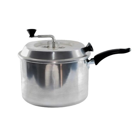 Panela Pipoqueira Pop Alumínio Polido Tampa Apoio Dedo 20cm Global 860glb