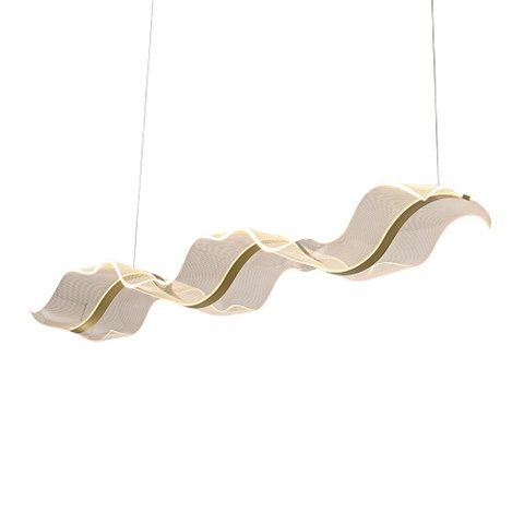 Lustre Pendente Skylight Sinuous 4023 G Led Bivolt Dourado