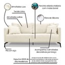 Ver imagem 7 de Sofá Living 3 Lugares 2,00 Linho - Lucadi Home