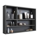 Ver imagem 3 de Armário de Banheiro com Espelho 90cm 3 Portas 1 Nicho Bari Ba1095gf Grafite - Art In Móveis