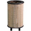 Ver imagem 2 de Abajur Luminária Cilíndrico Cúpula Madeira E Fibra Bambu