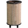Abajur Luminária Cilíndrico Cúpula Madeira E Fibra Bambu - 2