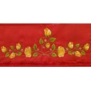 Ver imagem 3 de Toalha Bordada Lavabo De Mão Rosas e Ramos com Guipir. Cor Vermelho. Marca Dohler. Artesanalle